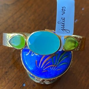 Julie Vos Gold and Blue Bracelet with Bold Design